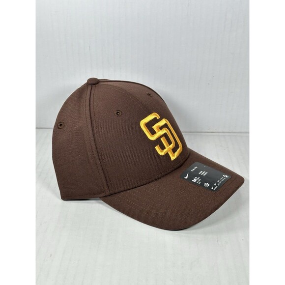 Size M/L San Diego Padres Nike Club Cap Brown Adjustable Baseball Hat NWT - Picture 3 of 5